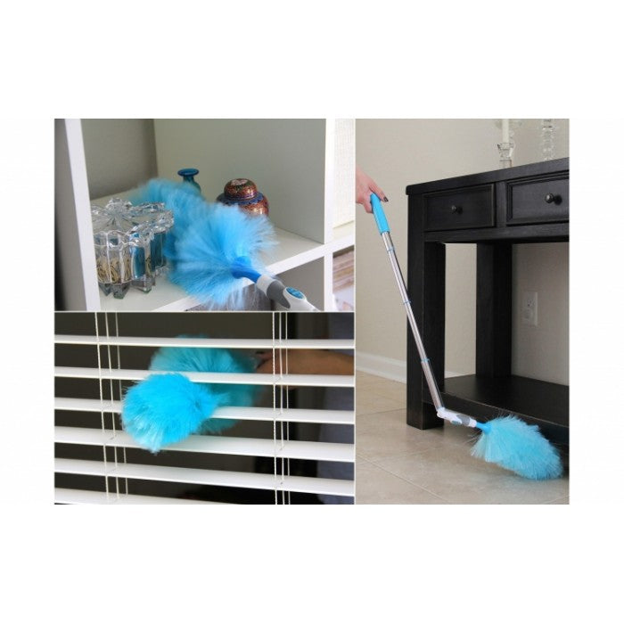 Spin duster - peria rotativa 360 cu peri tratati antistatic si cap flexibil