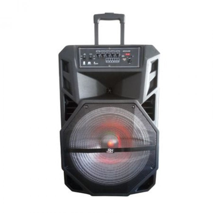 Boxa Activa Ibastek  Model: 0834 BM Tip Troller cu Microfon Wireless , Bluetooth , USB , Card , Radio FM , Telecomanda