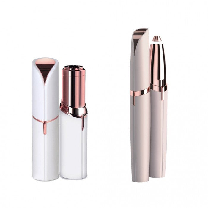 Epilator facial portabil - cu LED incorporat + Cadou: Trimmer pentru sprancene