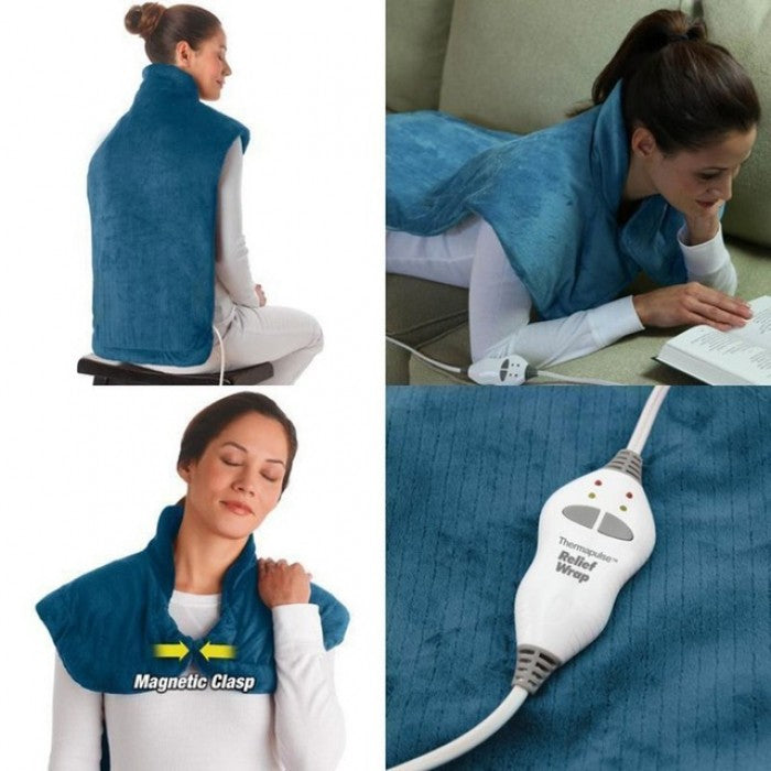 Pelerina de masaj Relief Wrap, 4 programe, telecomanda