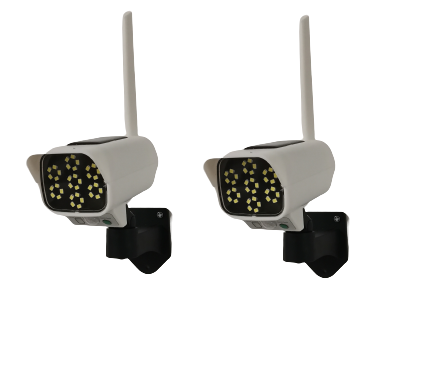 Set 2 Lampi solare - proiector tip camera supreveghere