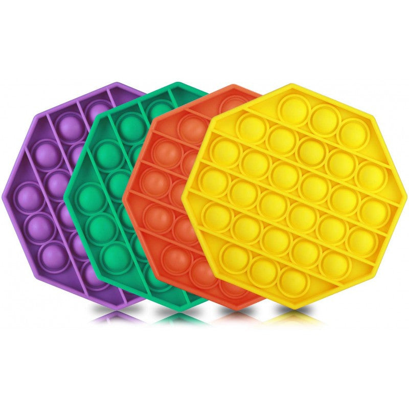 Jucarie Push Pop Bubble Fidget, Pop It HEXAGONAL + CADOU!! Jucarie Push Pop Bubble Fidget, Pop It ROTUND. 12.5 x 12.5 x 1.5cm