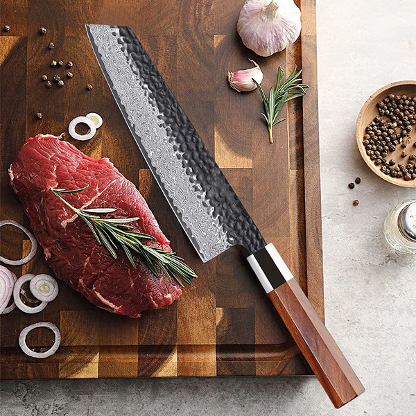 Cuțit japonez Kiritsuke din oțel Damascus