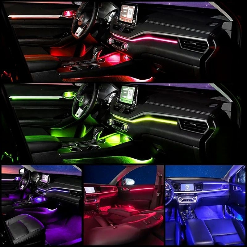 Kit 18 in 1 lumini ambientale auto dinamice, Symphony, wireless