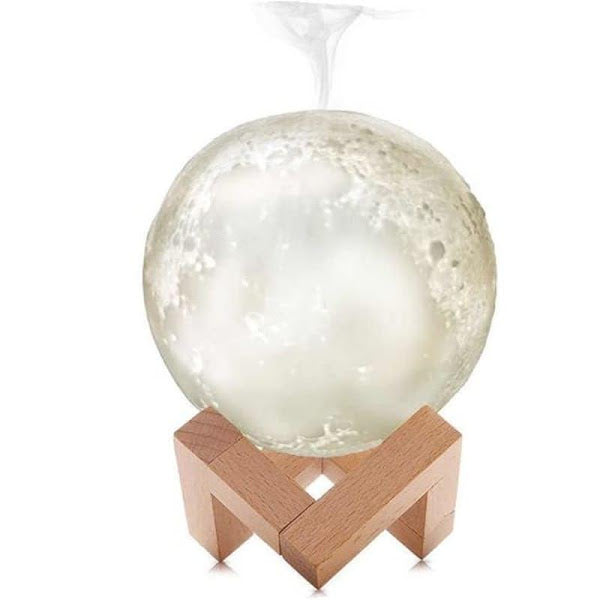 Lampa de veghe forma Luna 3d , cu umdificator
