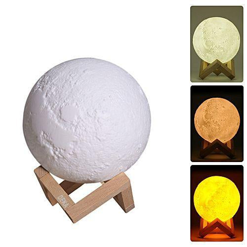 Lampa de veghe forma Luna 3d , cu umdificator