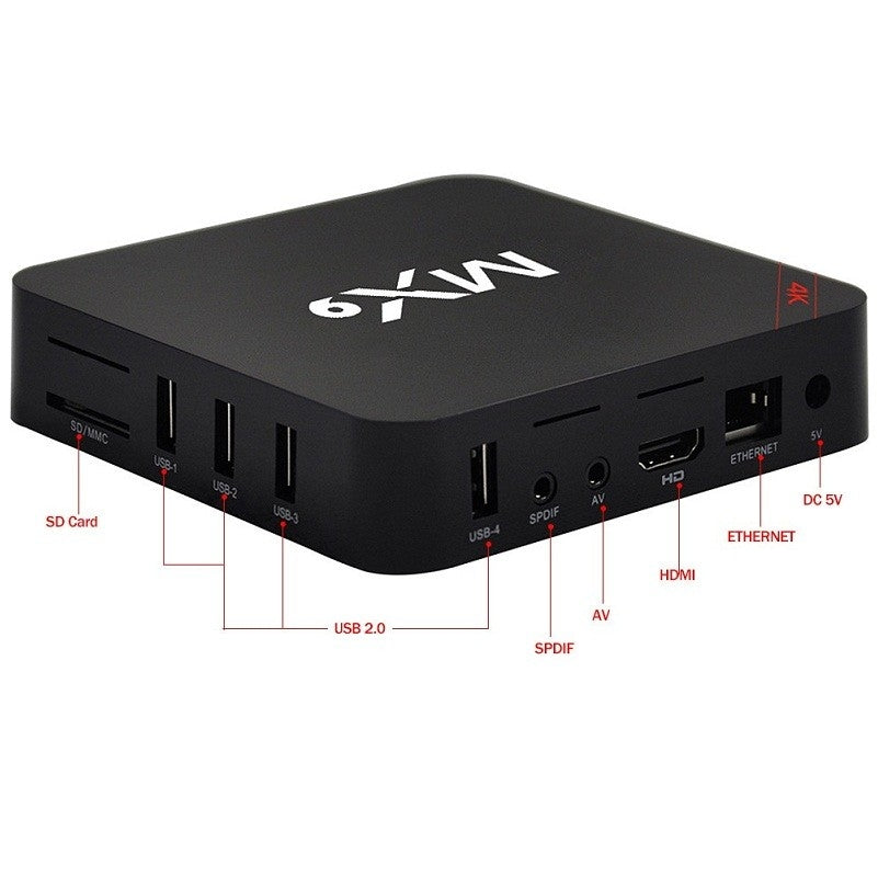 Smart TV Box Android Mini PC Ultra-HD 4K, telecomanda