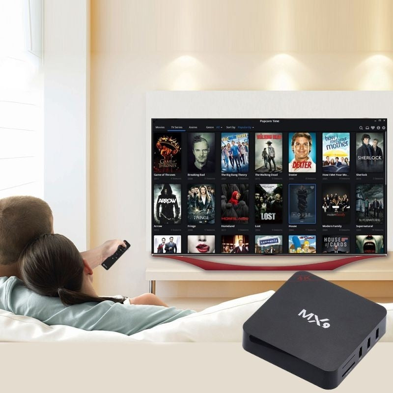 Smart TV Box Android Mini PC Ultra-HD 4K, telecomanda