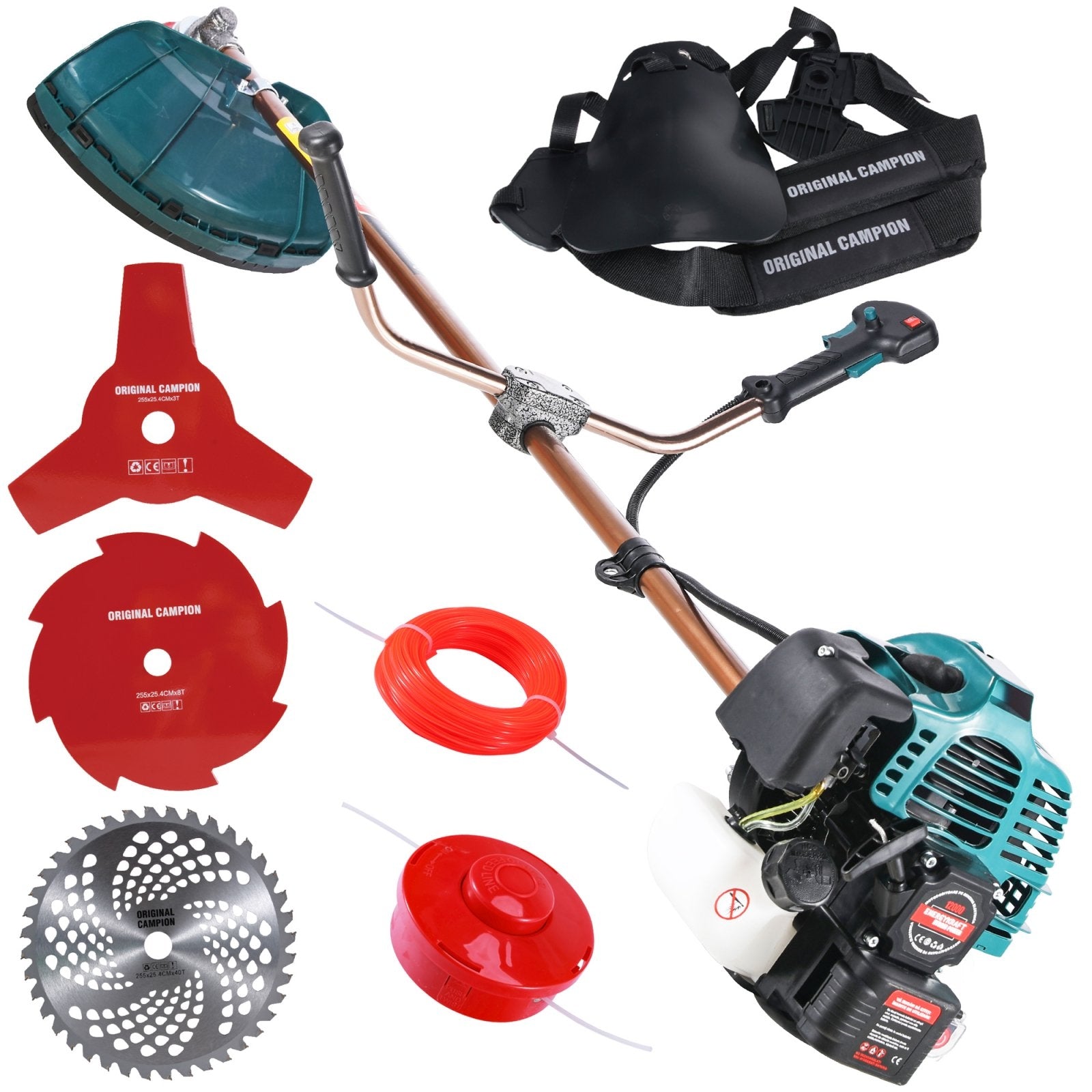 Motocoasa pe benzina EnergyKraft HYBRID Power 12000, 7.5CP, pornire hibrida electrica la buton + pornire manuala