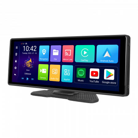 Navigatie Auto, CAMERA DVR FULL HD INCLUSA si Camera marsarier, GPS Portabil, Universal, CarPlay si Android Auto WI-FI, ecran tactil 4K 10.5 inch