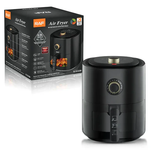 Friteuza Fara Ulei 5332B – 1500W, Capacitate Mare 6L, Control Mecanic