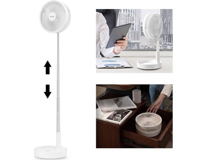 Ventilator portabil cu acumulator si brat telescopic