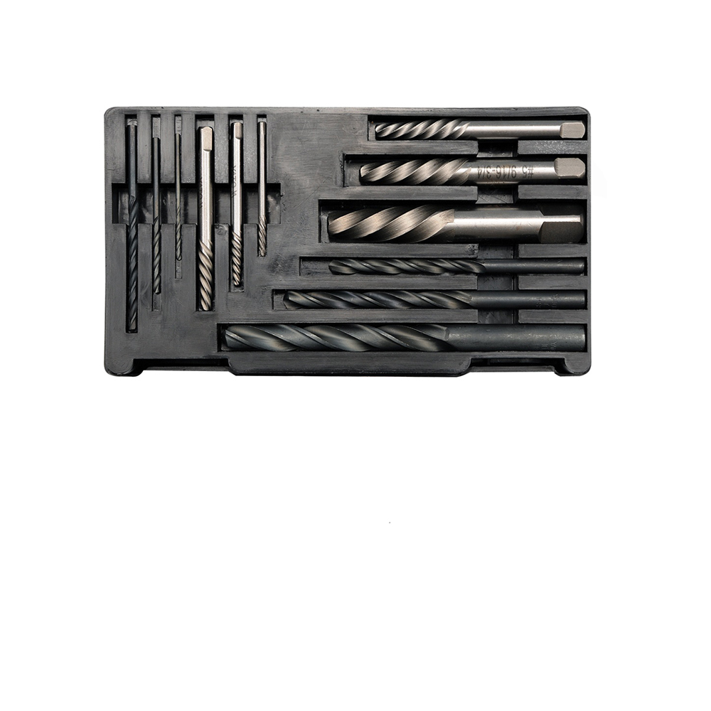 Set extractoare cu burghie pentru suruburi rupte, 12 piese