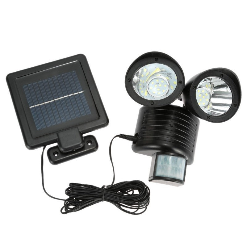 Proiector solar dublu cu senzor de miscare