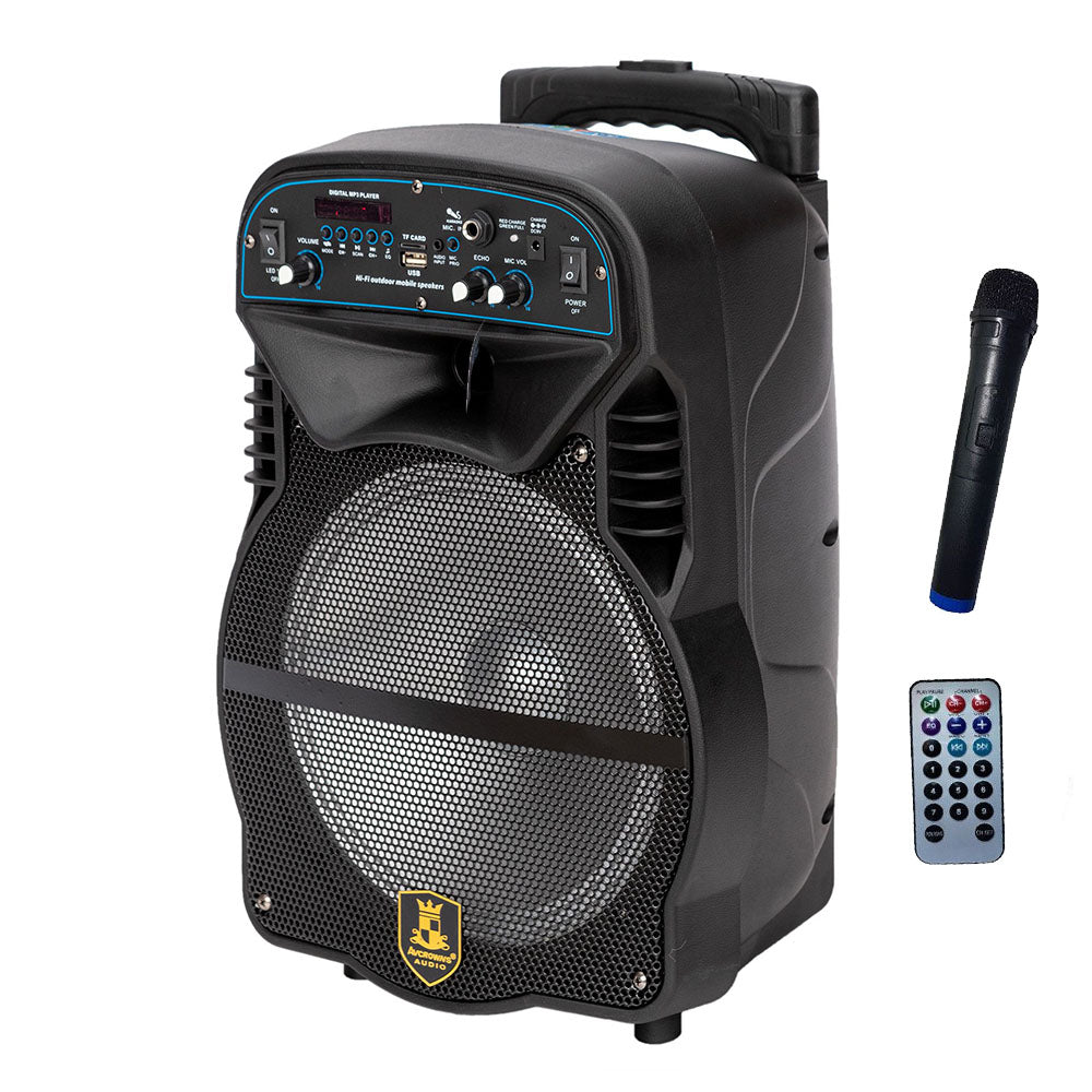 Boxa Activa tip Troller, Microfon Wireless, Bluetooth, USB, CARD, FM, Telecomanda