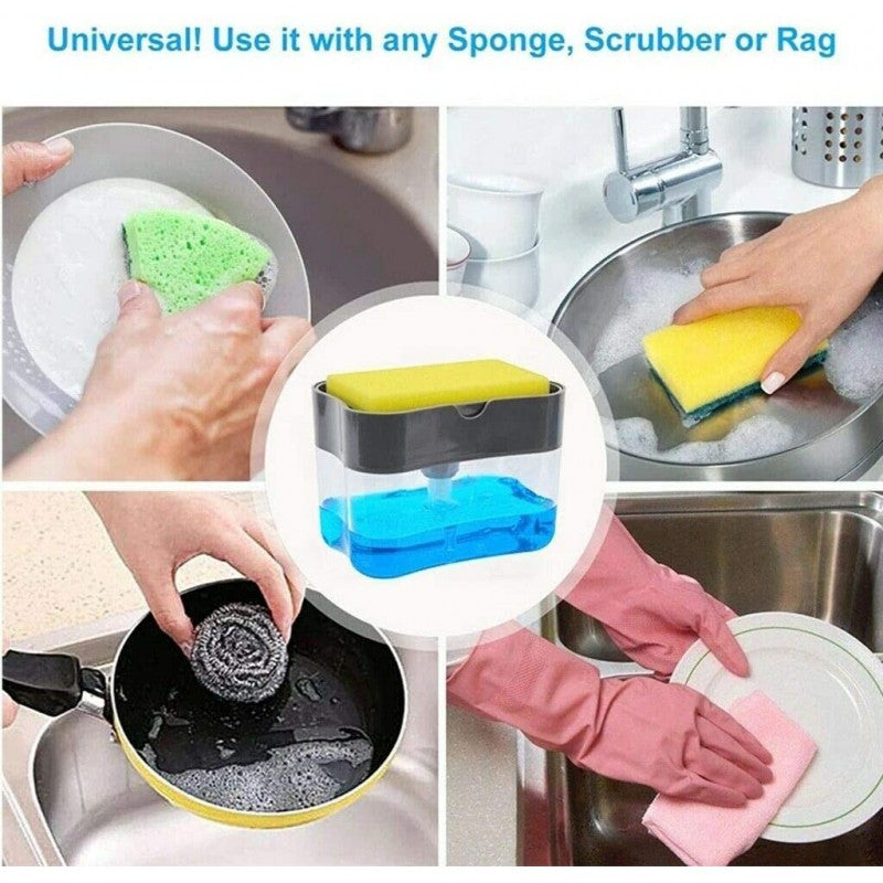 Set Dispenser Detergent Lichid Vase 2 in 1,  Burete Inclus, Rezervor 380ml