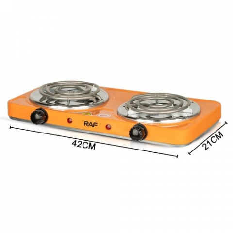Aragaz electric RAF-8011B 1000+1000 W plita de gatit cu control temperatura protectie la supraincalzire aragaz electric 2000 wati