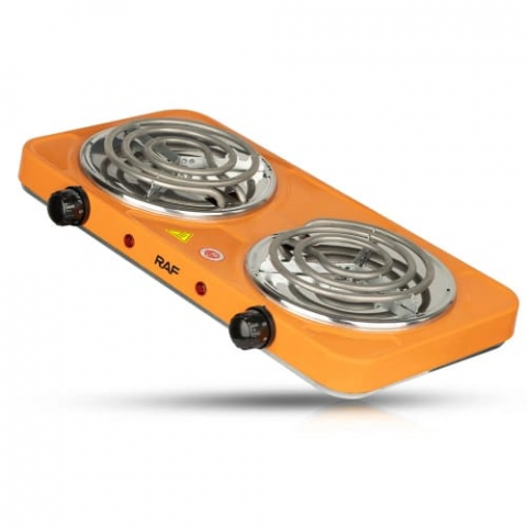 Aragaz electric RAF-8011B 1000+1000 W plita de gatit cu control temperatura protectie la supraincalzire aragaz electric 2000 wati