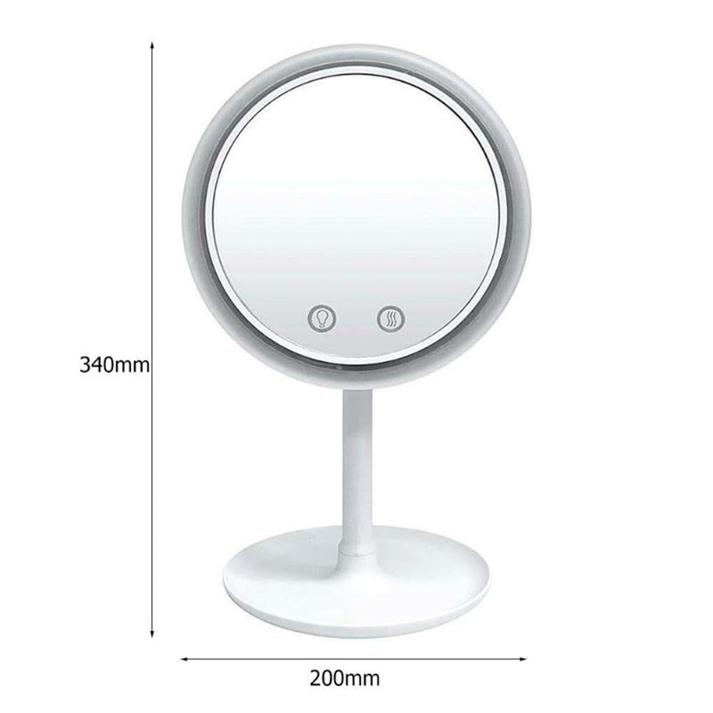 Oglinda make-up cu led, ventilator si functie touch