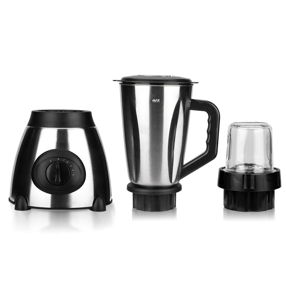 Blender Electric 2 in 1 RAF-300 / RAF-367 cu Vas din Otel Inoxidabil / Sticla si Rasnita pentru Masala, Capacitate 1.5L, 1000W