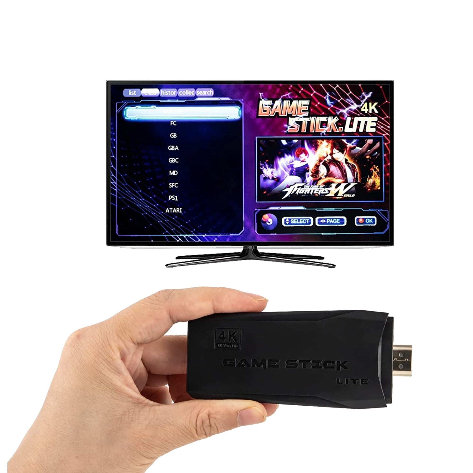 Consola jocuri video retro, ABS, 2.4G wireless, pentru TV, suporta pana la 9 emulatori, HDMI