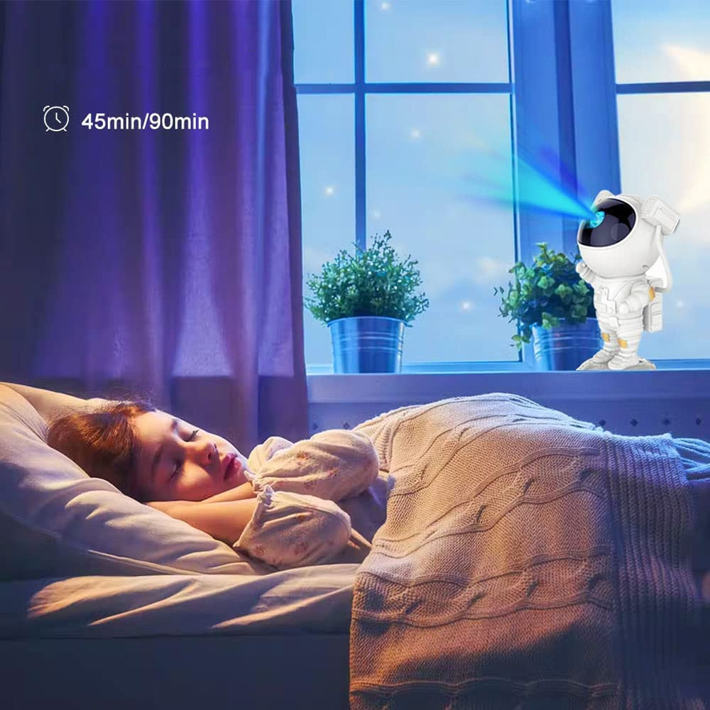 Lampa LED pentru copii cu proiector Galaxy Starry Sky, Model astronaut, Telecomanda
