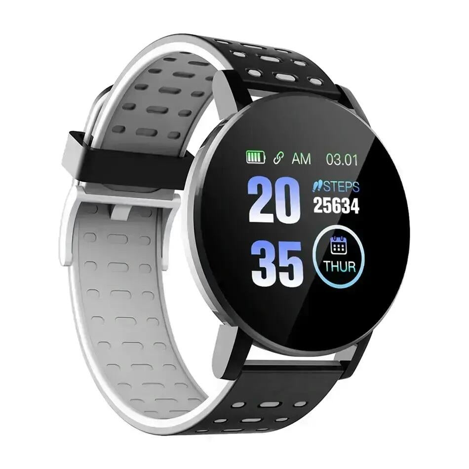 Ceas inteligent, Smartwatch cu Bluetooth, monitorizarea ritmului cardiac + tensiune arteriala + nivel oxigen din sange, activitati fizice, notificari, functii Fitness
