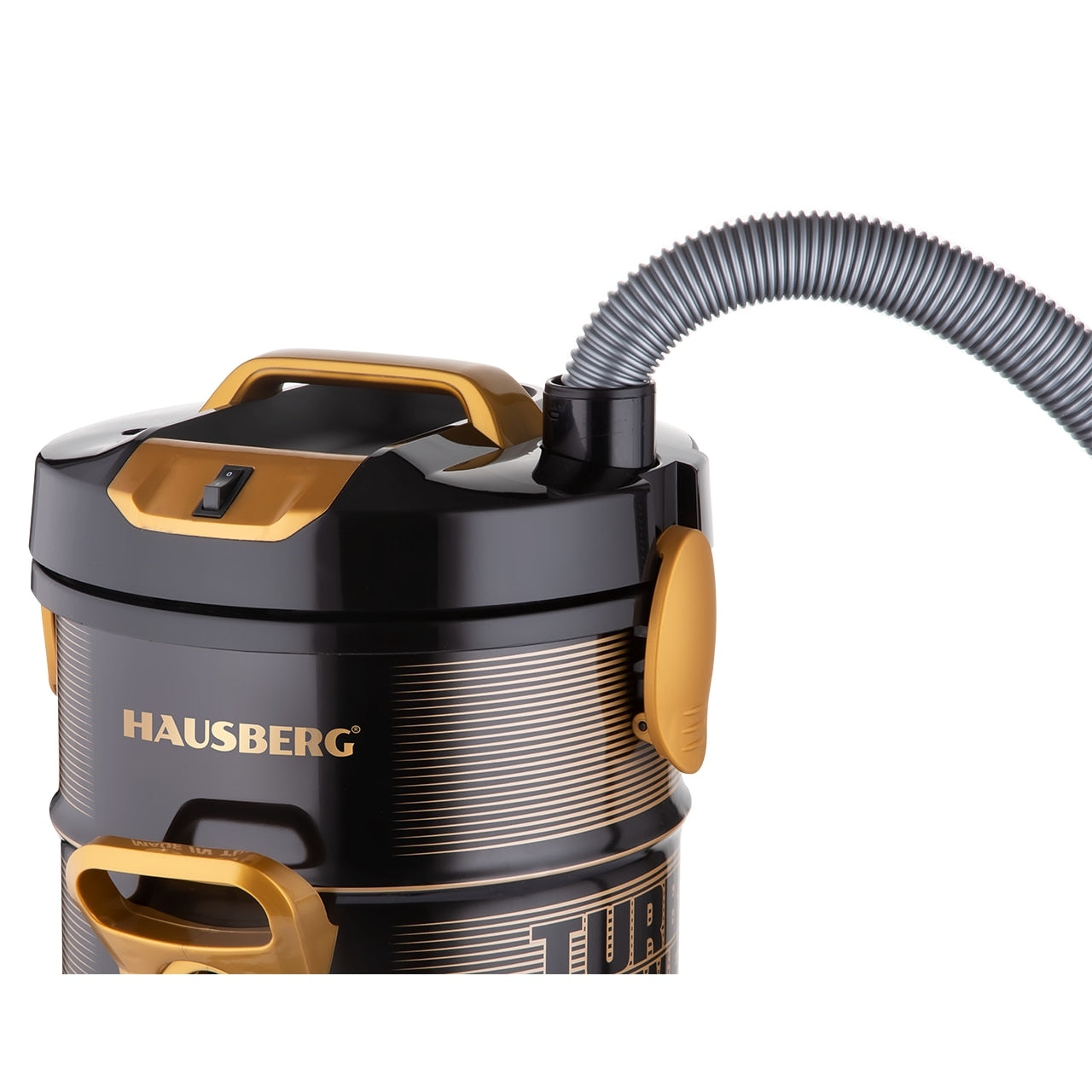 Aspirator Turbo Power Hausberg HB-2835, Putere 2000-2400W, Capacitate 21L, Nivel Zgomot 76dB, Filtru Lavabil, Carcasa Metalica