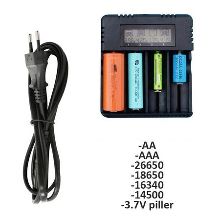 Incarcator universal de baterii, ecran LCD si protectii, iesire 3000mA, pana la 4.2V, capacitate de 4 baterii HD8992A