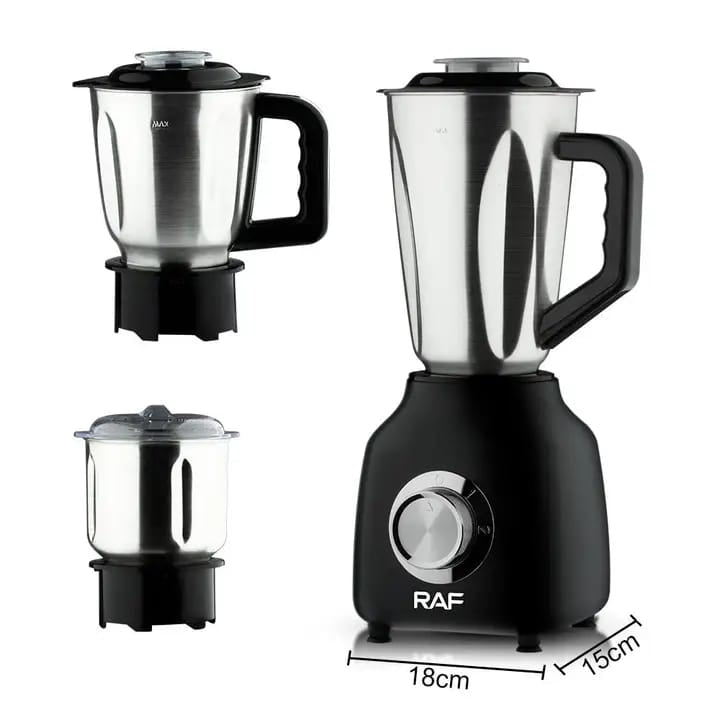 Blender Electric 3 in 1 RAF R.2843, 350W, 6 Lame, Capacitate 1.5L, Functie de Macinare