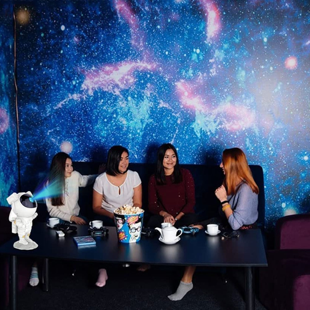 Lampa LED pentru copii cu proiector Galaxy Starry Sky, Model astronaut, Telecomanda
