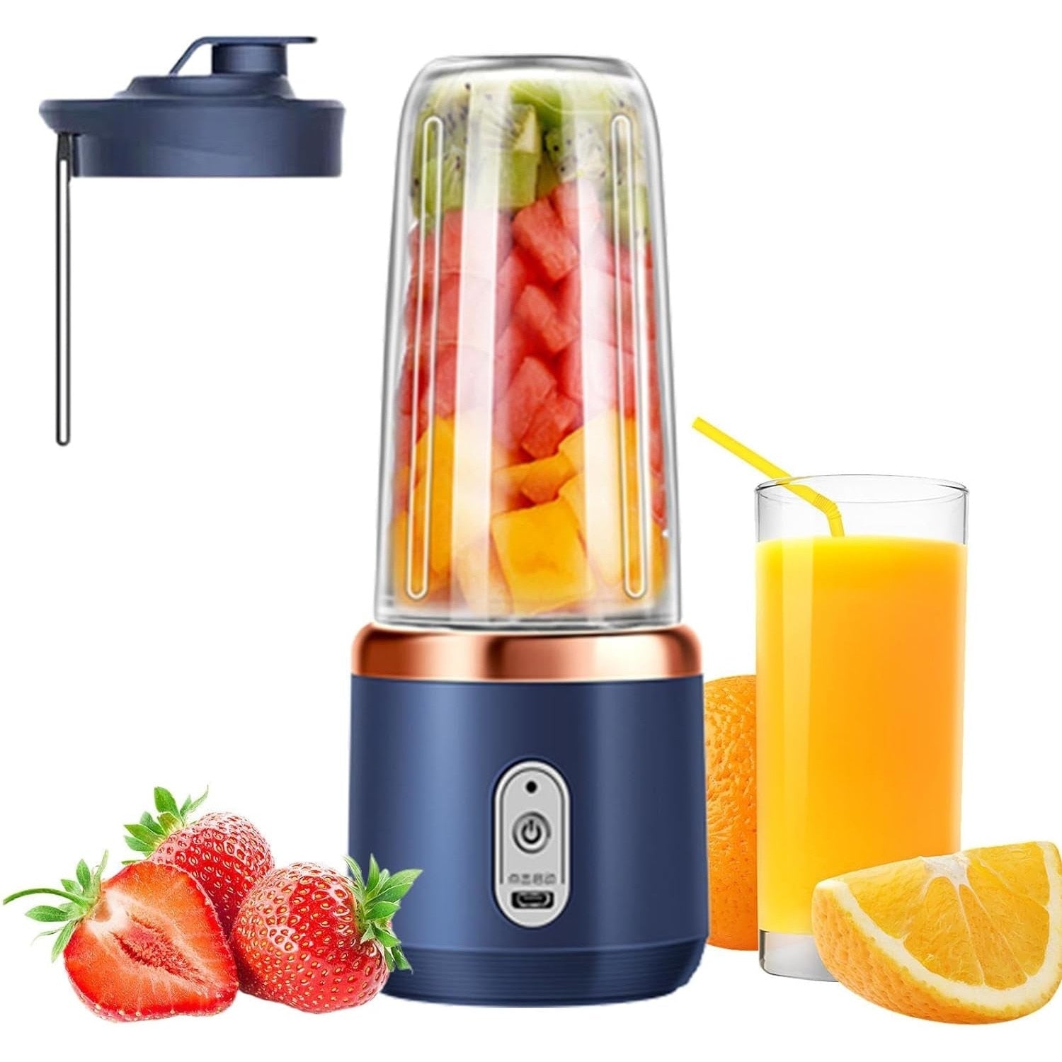 Mini Blender Portabil Juicer Cup, 6 Lame, 300 ml, Incarcare USB