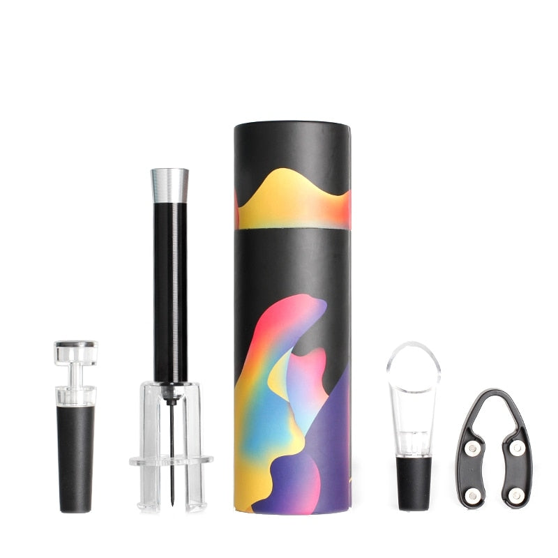 Tirbuson vin cu pompa de aer, accesoriu taiat folie, aerator, dop pompa vid
