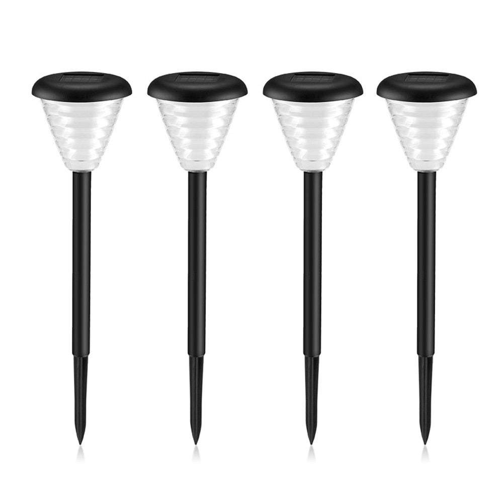 Set 10 lampi solare de gradina, negru, 32x4cm