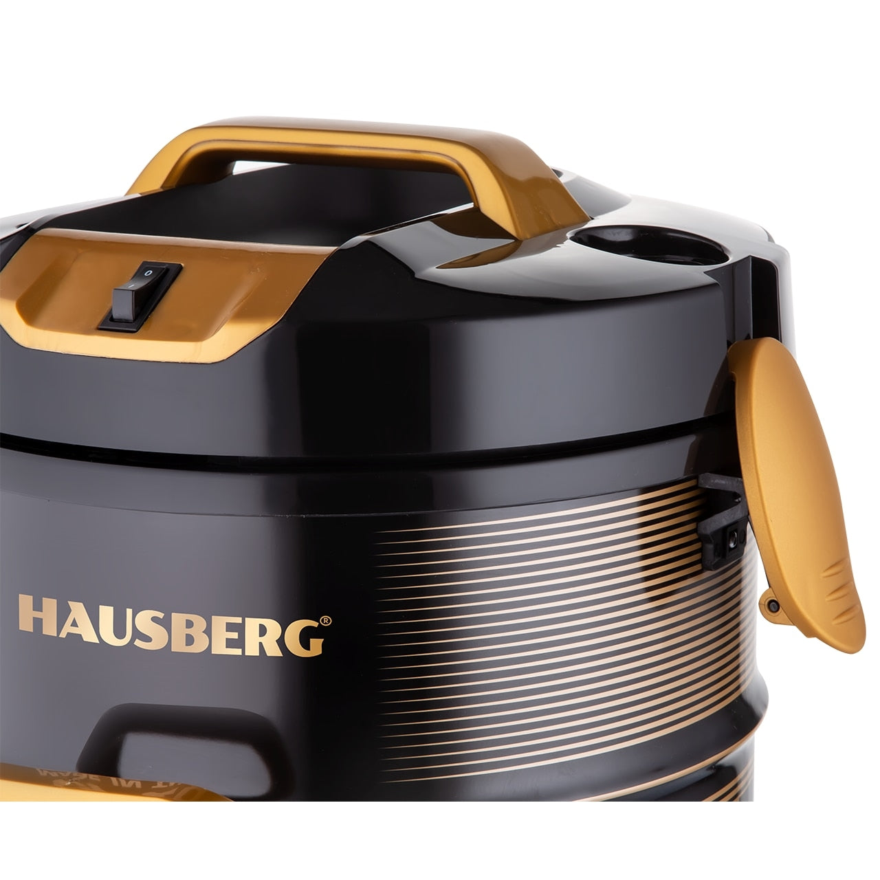 Aspirator Turbo Power Hausberg HB-2835, Putere 2000-2400W, Capacitate 21L, Nivel Zgomot 76dB, Filtru Lavabil, Carcasa Metalica