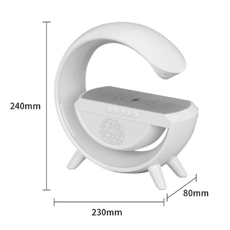 Boxa portabila bluetooth, statie de incarcare wireless, lampa led rgb