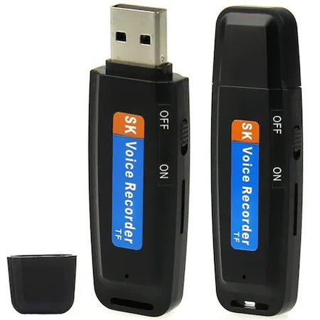Reportofon Spion tip Stick USB, functie de citire Carduri
