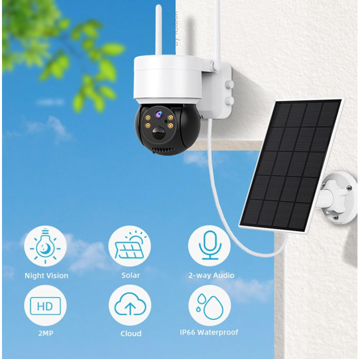 Camera de supraveghere cu panou solar si senzor PIR