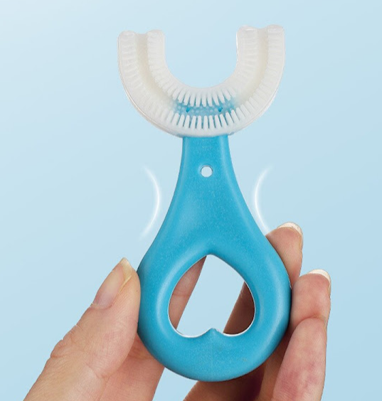 Periuta de dinti, silicon, pentru bebelusi, forma de U