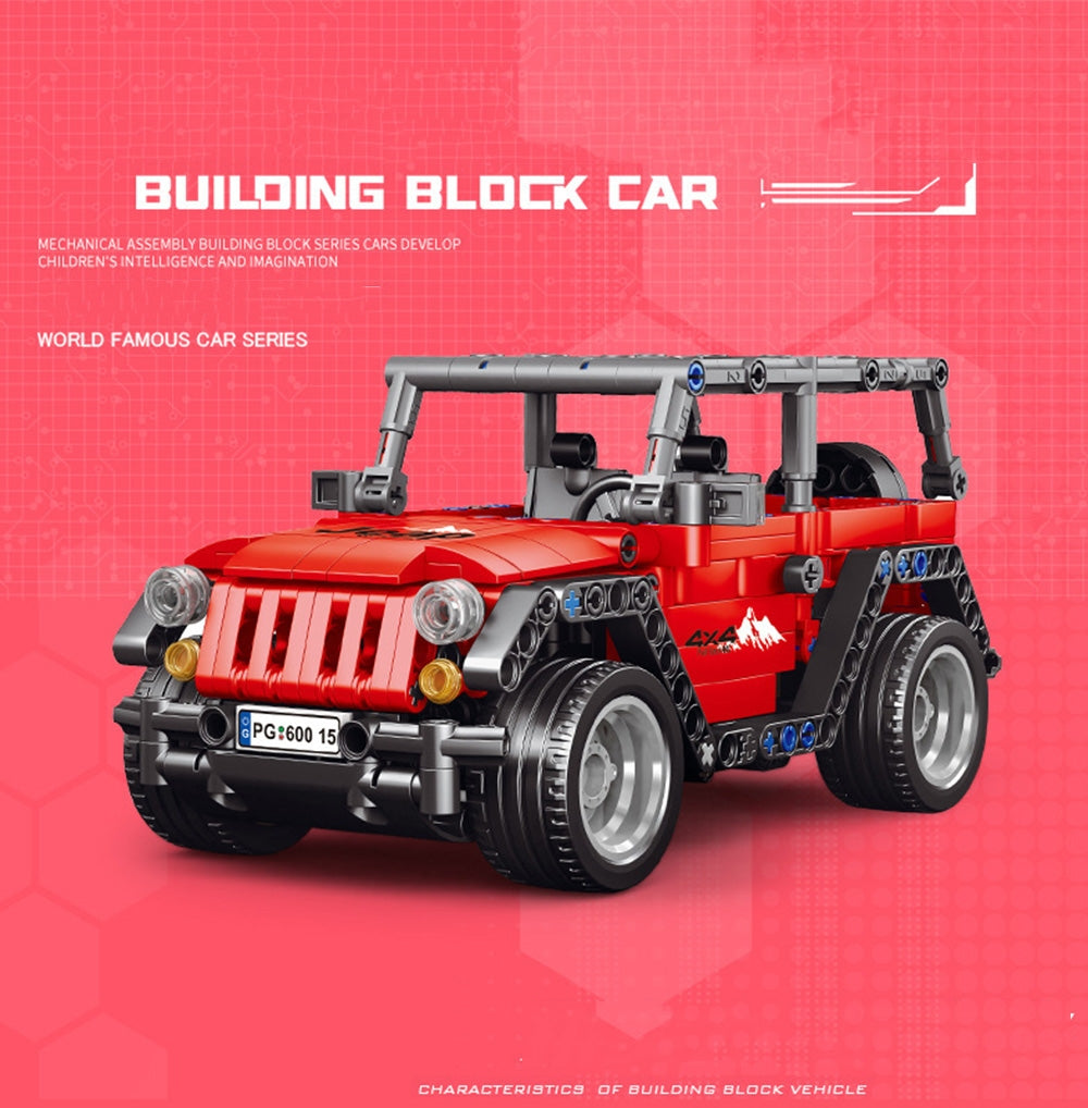 Masinuta de jucarie cu piese tip lego 4x4