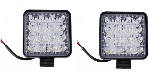SET 2 PROIECTOARE LED AUTO 48W, SPOT PATRAT