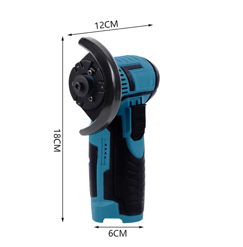 MINI POLIZOR UNGHIULAR BRUSHLESS CU ACUMULATOR, PORTABIL, 12 V, DISC 76MM