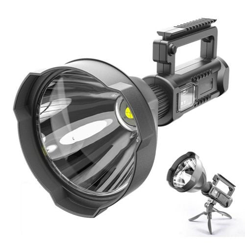 LANTERNA LED, REINCARCABILA, FUNCTIE POWERBANK, 4 MODURI ILUMINARE, TREPIED INCLUS