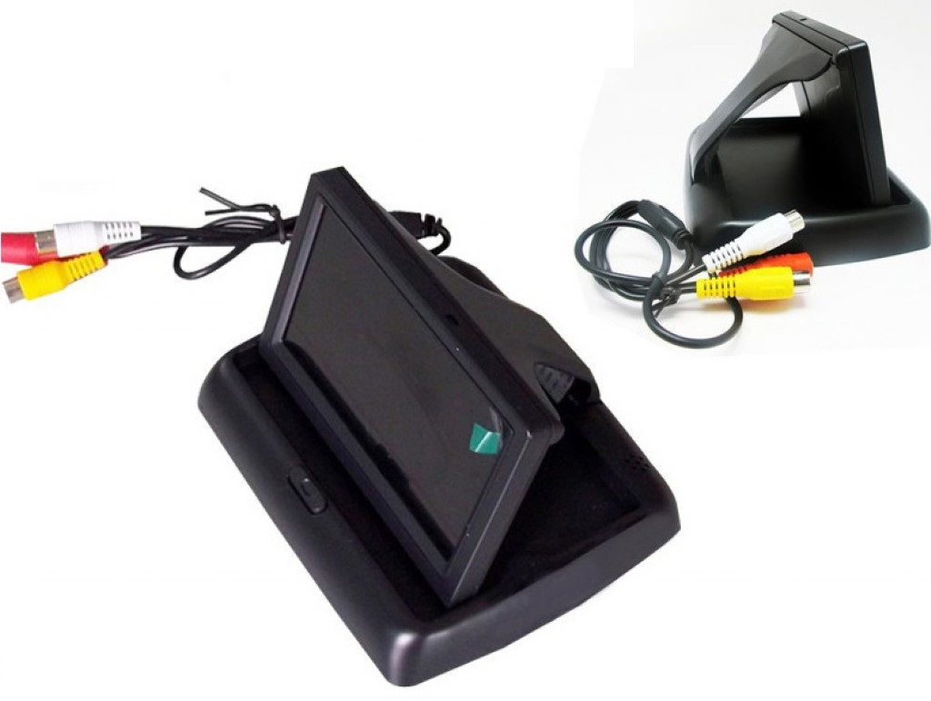 Pachet Asistenta la Parcare Cu Monitor Video Auto Rabatabil Lcd 3.5 Inch si Camera