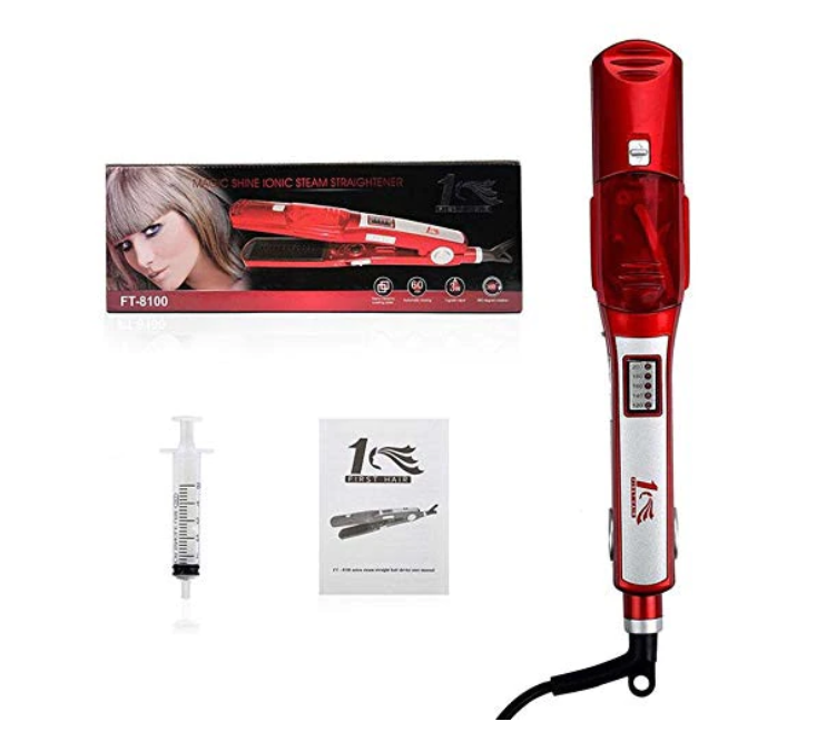 Placa de indreptat parul First Hair FT-8100 cu vapori si reglare temperatura, afisare LED