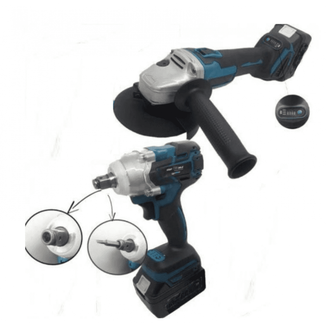 SET CHEIE DE IMPACT 2IN1 SI FLEX KRAFTROYAL, 2 ACUMULATORI, 36V, 8AH, TRUSA