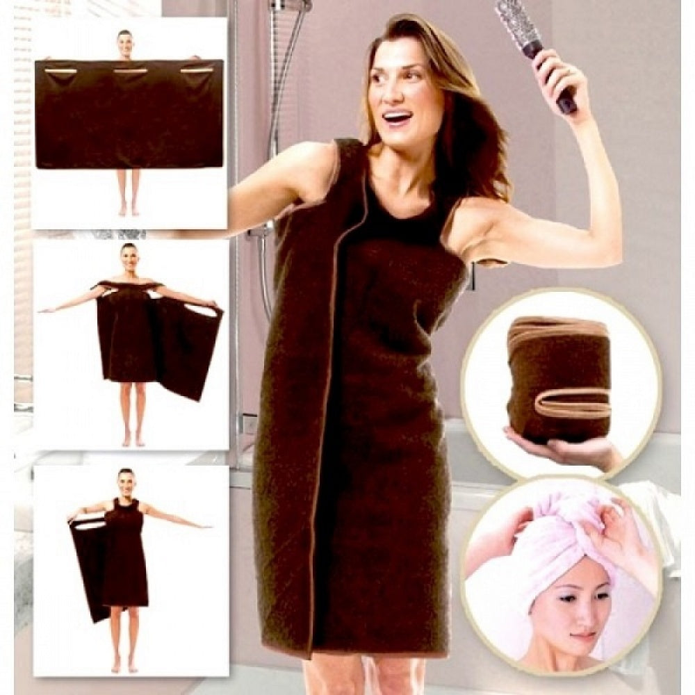 Set 2 Prosoape 2in1 - halat si prosop unisex