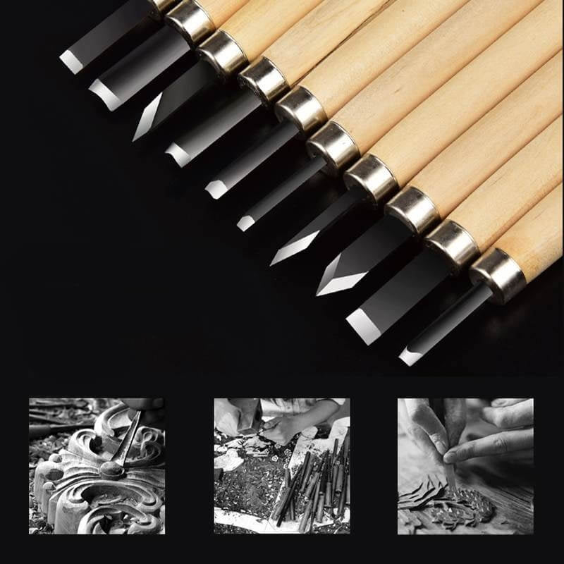Set 12 Dălți pentru sculptare în lemn