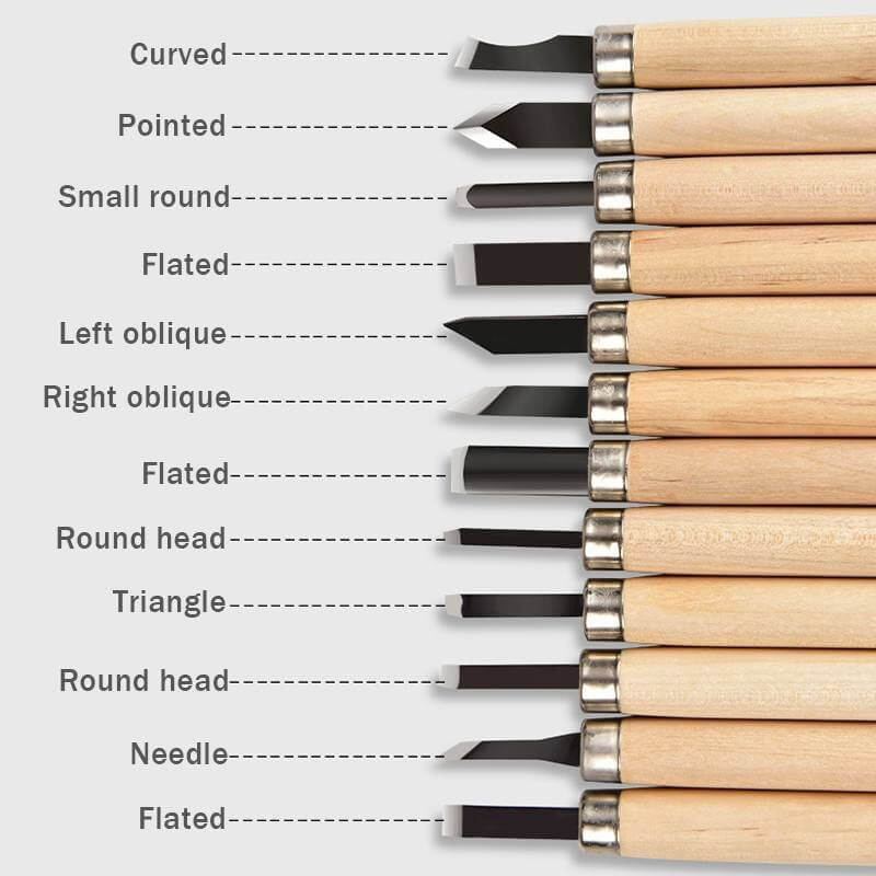 Set 12 Dălți pentru sculptare în lemn