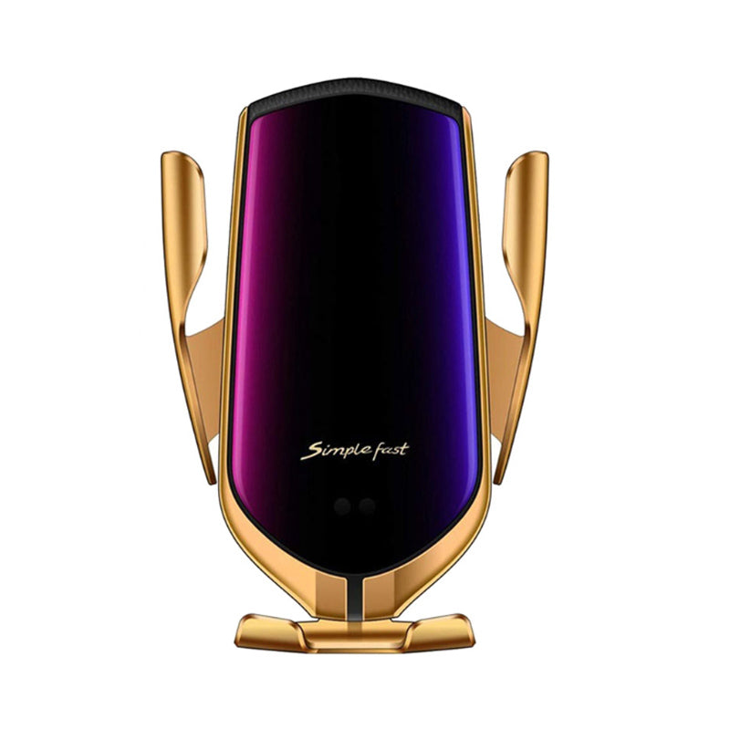 Suport auto cu incarcator wireless Fast Charge,senzor inteligent Smart Sensor R1, USB
